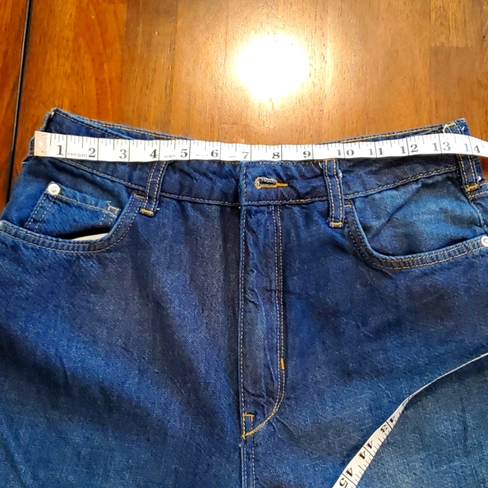 Pilcro Dark Blue Flare & Wide Leg Jeans - Picture 10 of 12